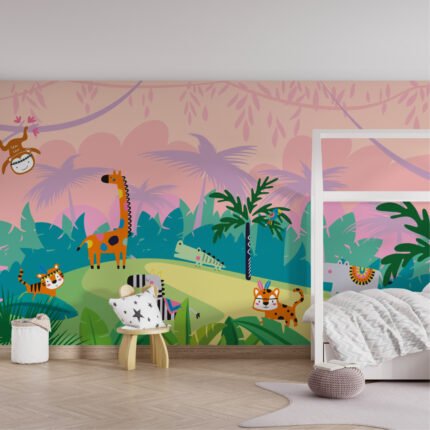 DECORACIÓN INFANTIL, ADHESIVOS, JUNGLA, VINILOS DECORATIVOS, MURALES, ANIMALITOS